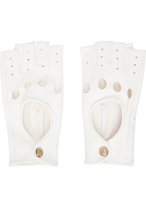 Valentino Garavani White VLogo Signature Nappa Fingerless Gloves