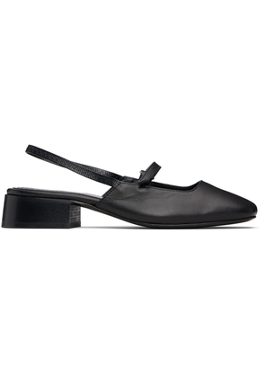 Nicole Saldaña Black Poppy Ballerina Flats