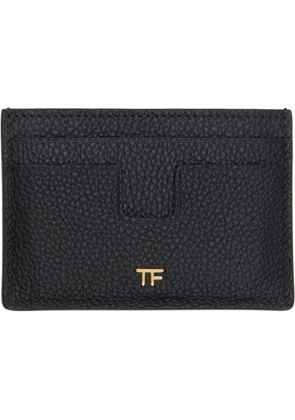 TOM FORD Black Grain Leather Card Holder