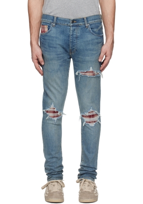 AMIRI Blue MA Quad Plaid MX1 Jeans