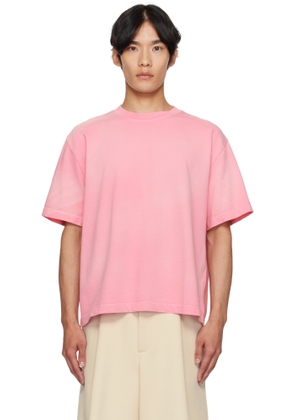 The Elder Statesman Pink Sunbleached Oversized T-shirt