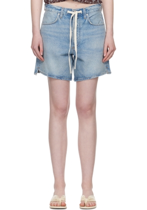 Citizens of Humanity Blue Brynn Drawstring Denim Shorts