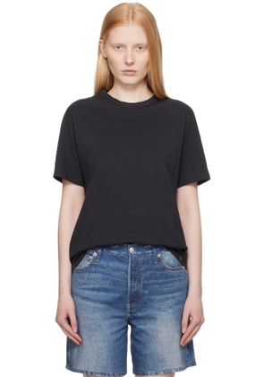 rag & bone Black Mini Slub Boyfriend T-shirt