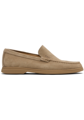 BOSS Taupe Suede Loafers