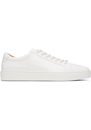 BOSS White Gary Leather Low-Top Sneakers