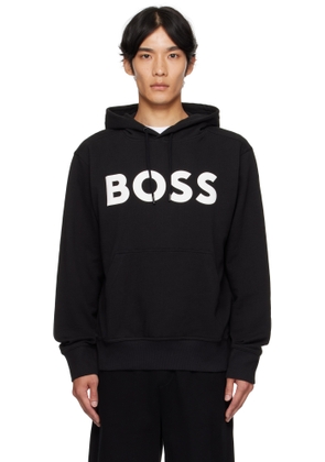 BOSS Black Relaxed-Fit Large Logo Hoodie