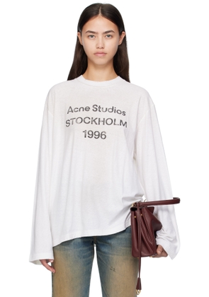 Acne Studios Off-White Logo Relaxed-Fit T-shirt