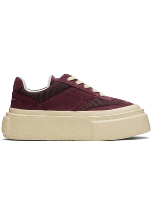 MM6 Maison Margiela Burgundy Platform Sneakers