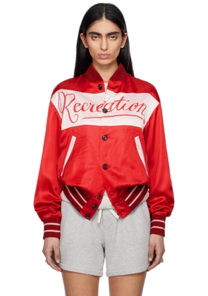 Bode Red & Pink Postcard Rally Jacket