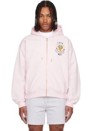 Casablanca Pink 'Casa Way' Orange Mascot Zip Hoodie