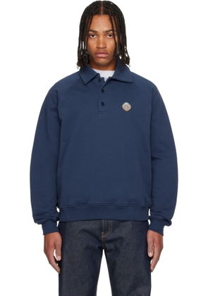 Casablanca Navy Collar Polo