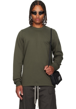 Rick Owens Khaki Concordians Short Crewneck LS T-shirt