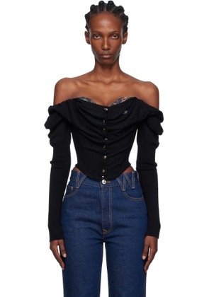 Vivienne Westwood Black Bea Corset Cardigan