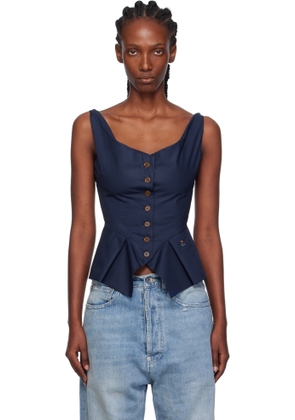 Vivienne Westwood Navy Monday Vest Top