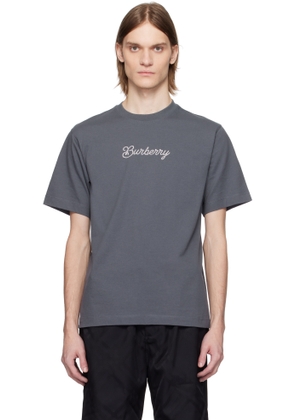 Burberry Gray Surfer Knight Cotton T-shirt