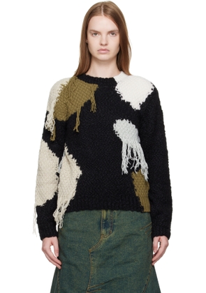 Andersson Bell Black Sylvia Abstract Patchwork Sweater