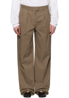 The Row Taupe Alfidis Trousers