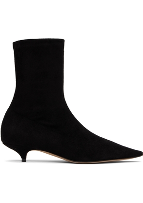 The Row Black Liisa Kitten Boots