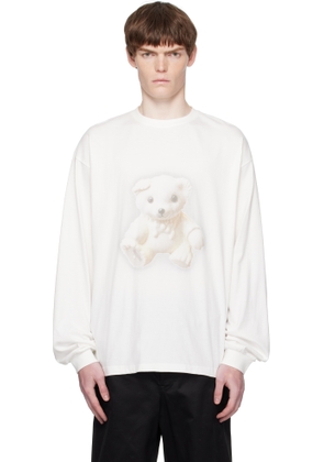 We11done White Glow Teddy Long-Sleeved T-shirt