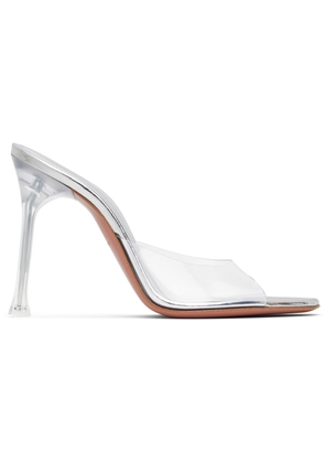 Amina Muaddi SSENSE Exclusive Transparent Alexa Glass 105 Heeled Sandals