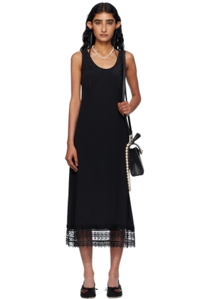 Simone Rocha Black Trim Slip Midi Dress