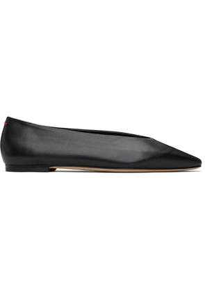 Aeyde Black Betty Square-Toe Ballerina Flats