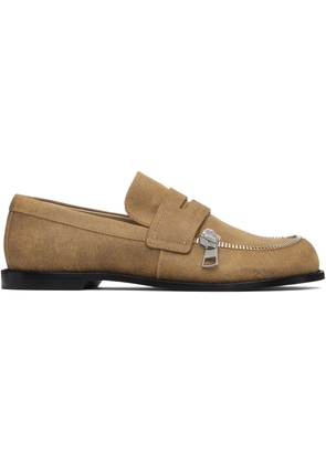 JW Anderson Tan Biker Moccasin Loafers