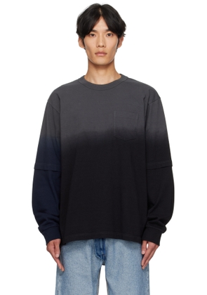 sacai Multicolor Garment-Dyed Cotton Jersey T-shirt