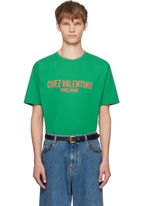 Valentino Green 'Chez Valentino' Print T-shirt