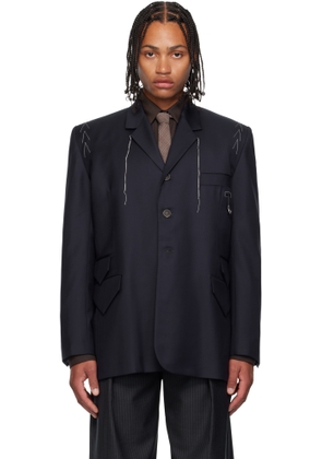 SONIA CARRASCO Navy Fundamental Blazer