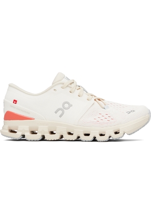 On Off-White & Orange Cloud X 4 Sneakers