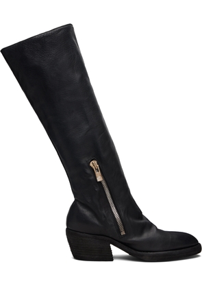 Guidi Black Soft Horse Black Side Zip Hi Boots