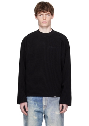 Represent Black Waffle Long Sleeve T-shirt
