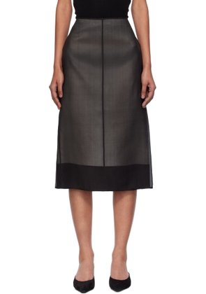 GIA STUDIOS Black Lucienne Midi Skirt
