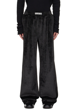 LGN Louis Gabriel Nouchi Black Large Pleats Sweatpants