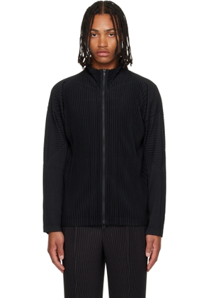 HOMME PLISSÉ ISSEY MIYAKE Black Basics Zipup Cardigan July Jacket