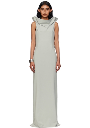Jean Paul Gaultier Gray Backless Belt Maxi Dress