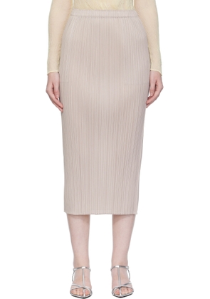 PLEATS PLEASE ISSEY MIYAKE Gray New Colorful Basics 4 Midi Skirt