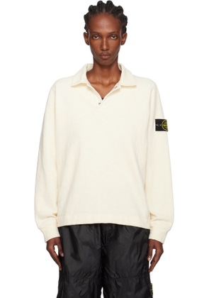 Stone Island Off-White Vanisé Brushed Heavy Cotton Jersey Polo
