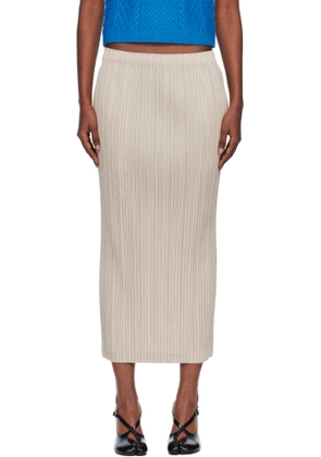 PLEATS PLEASE ISSEY MIYAKE Beige Thicker 1 Maxi Skirt