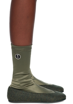 Kiko Kostadinov Khaki Proxima Low Ballerina Boots