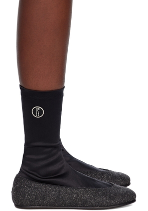 Kiko Kostadinov Black & Gray Proxima Low Ballerina Boots