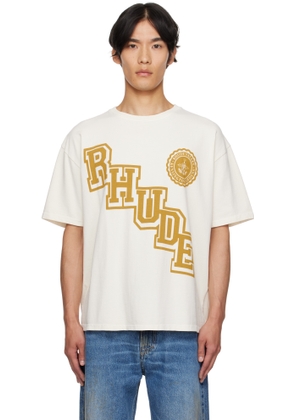 Rhude Off-White 'Rhude' Collegiate Crest T-shirt