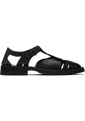 HEREU Black Pesca Sport Grainy Sandals