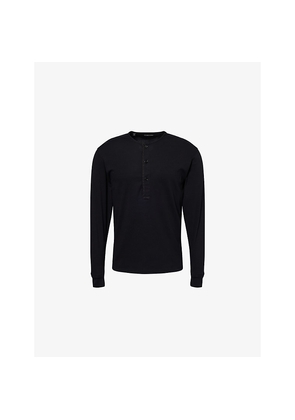 Mens Tom Ford Ribbed Long-Sleeve Stretch-Cotton Top