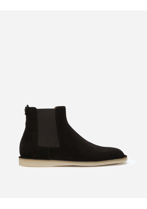 Dolce & Gabbana Suede Ankle Boots - Man Boots And Ankle Boots Black 42