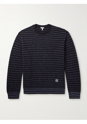 LOEWE - Striped Wool-Blend Sweater - Men - Blue - S
