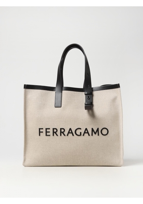 Ferragamo bag in canvas and leather