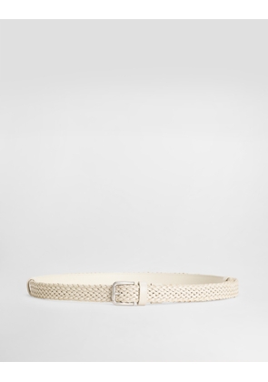 Dolce & Gabbana Calfskin Belt - Man Belts White 100
