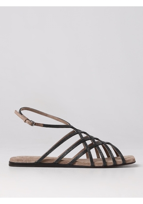 Brunello cucinelli sandal in leather with jewel
